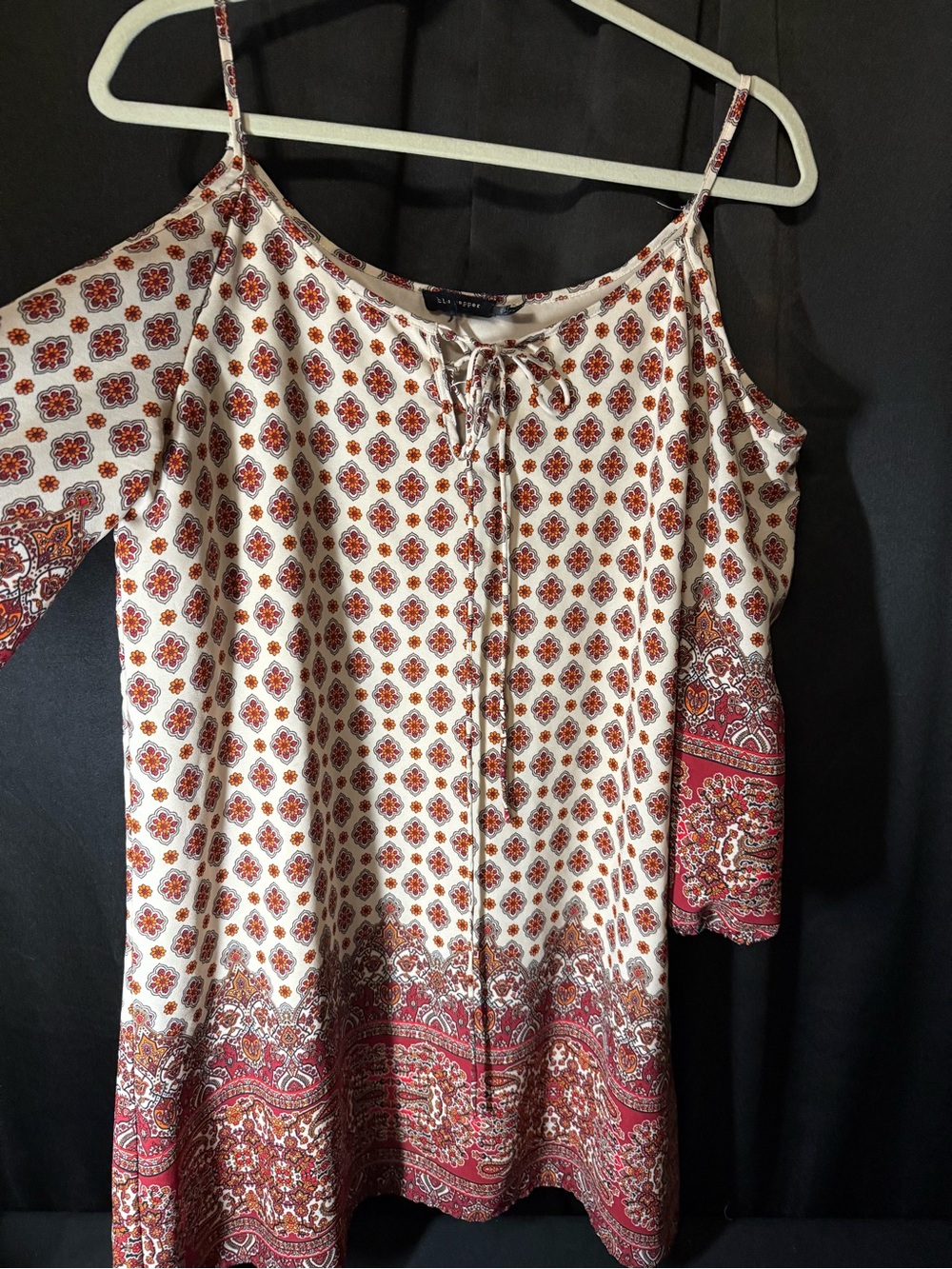 Boho Cold-Shoulder mini dress by Blu Pepper